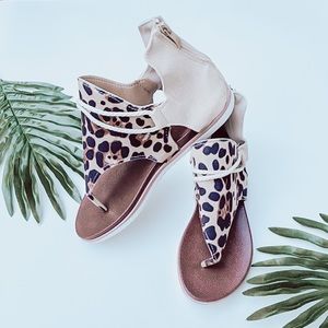 Leopard print sandals
